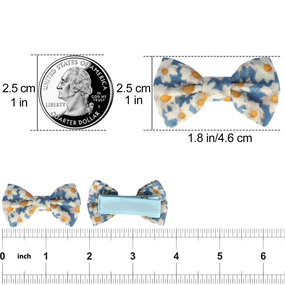 JESSCAT fabric bows in cotton and linen offer soft, gentle hold.