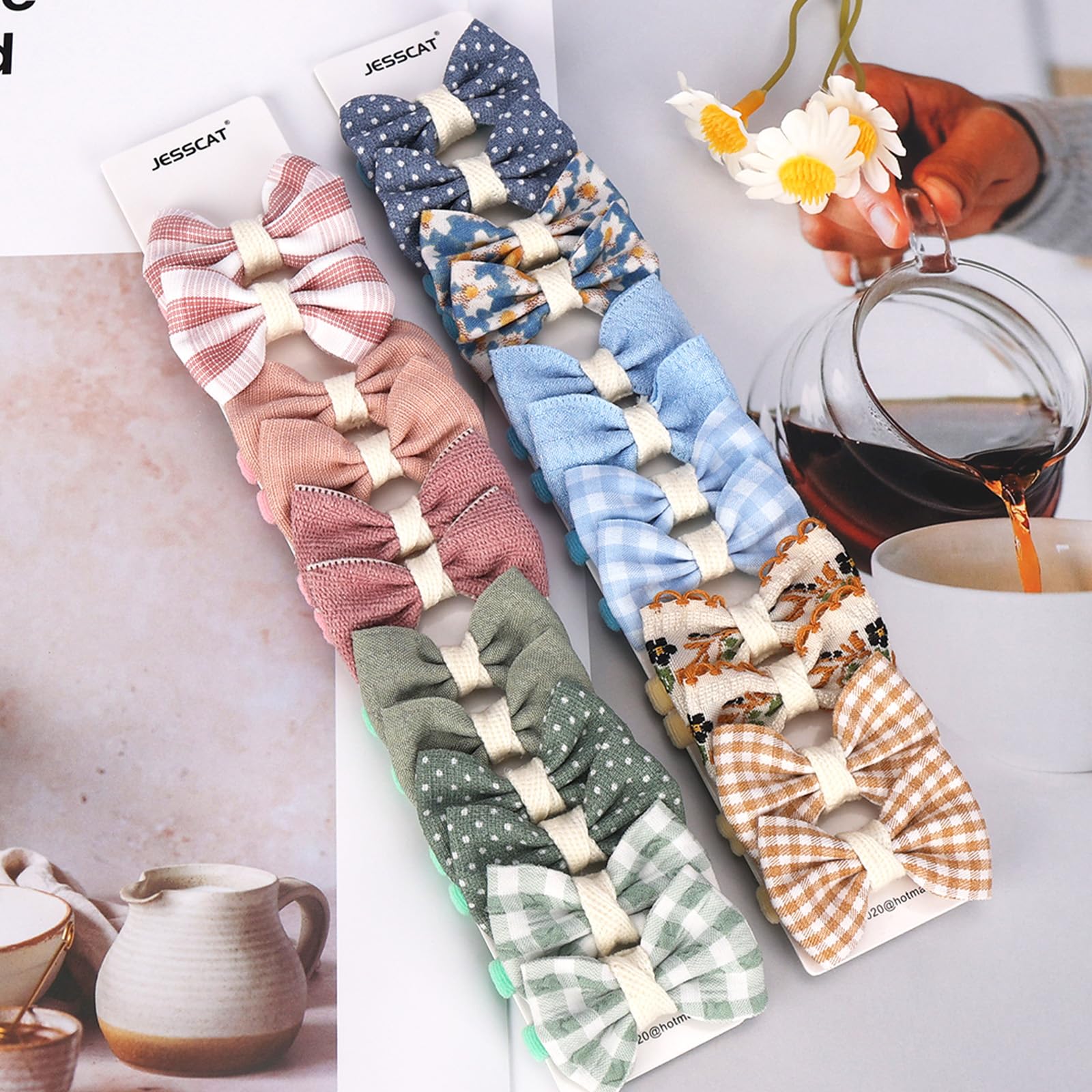 JESSCAT bow hair ties arrive ready for gifting at birthdays or baby showers.
