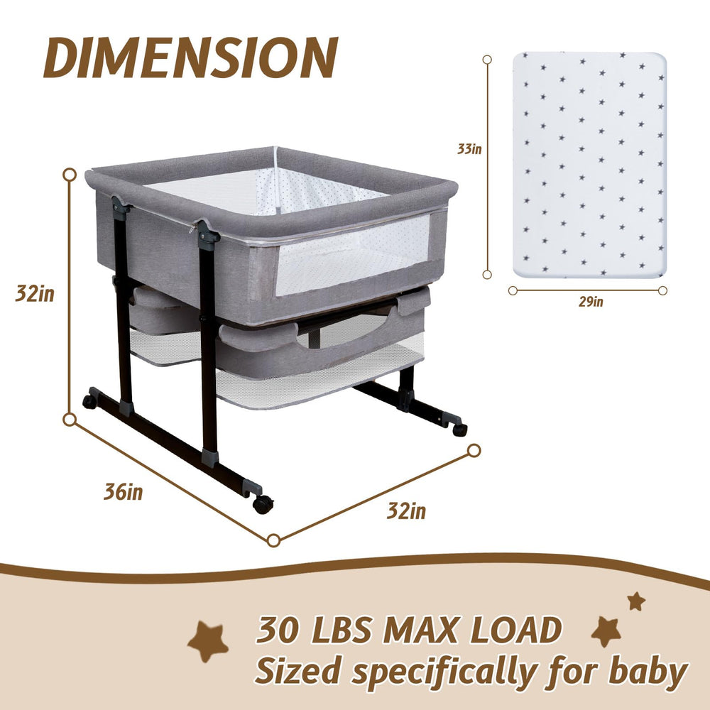 Jestonten twin bassinet removable-divider-music soothes and aids visual development