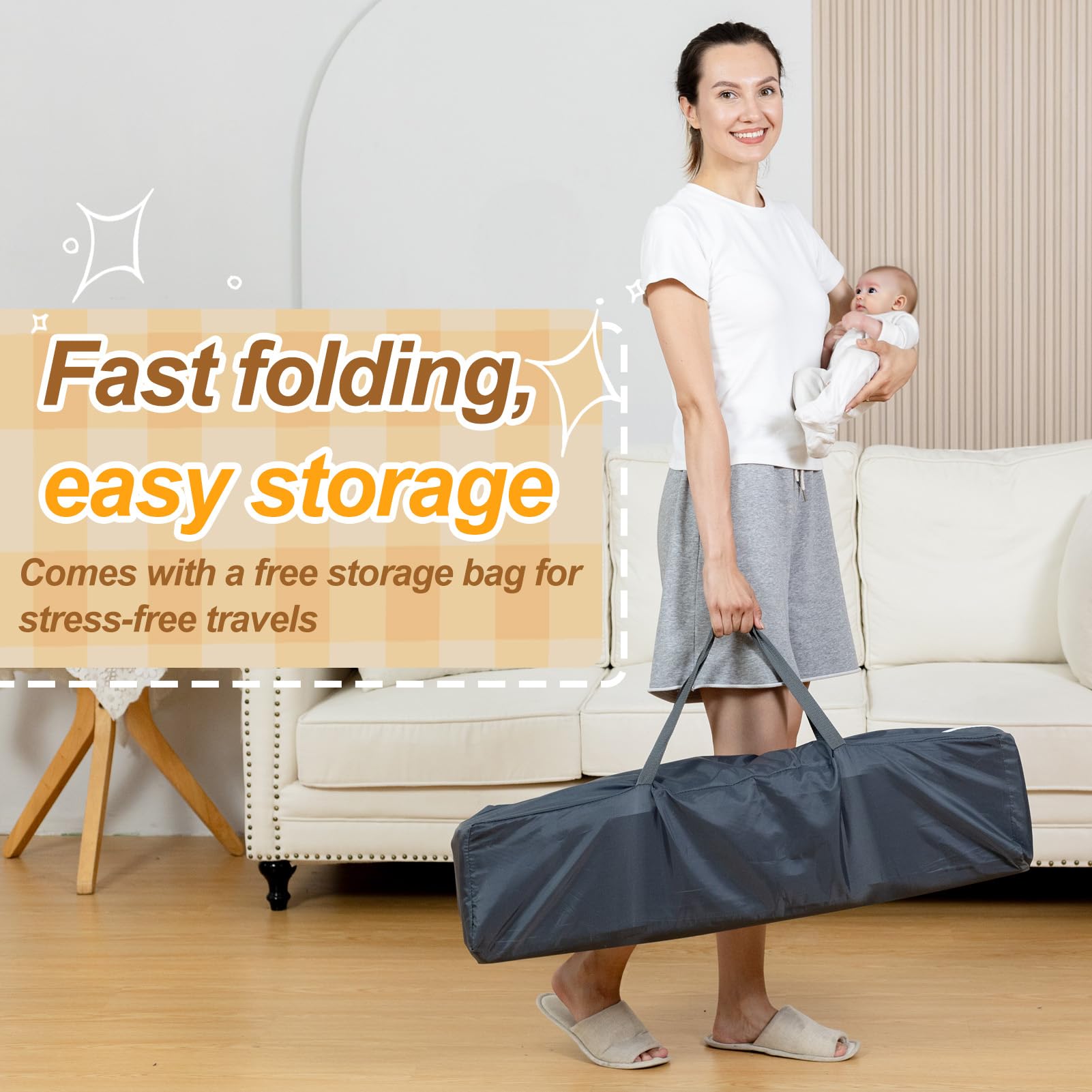 Jestonten Twin Bassinet sponge mattress supports baby's safety and comfort.