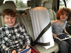 Jet Creations backseat divider inflation demo shows quick setup.