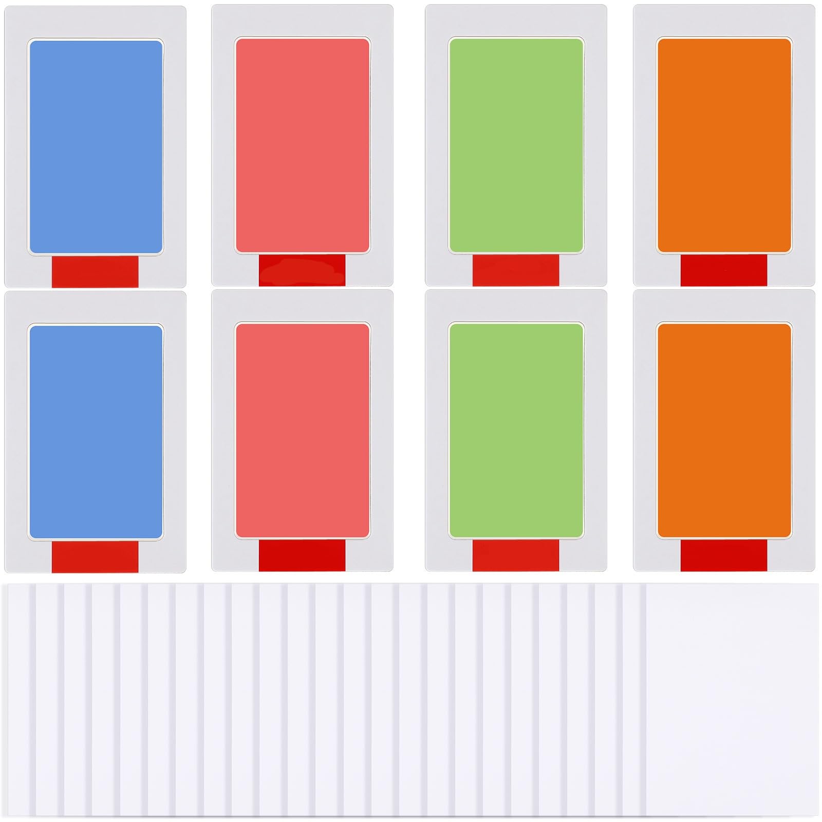 Jetec 8-set inkless baby footprint kit inkpads showcase colorful pads for safe keepsakes.