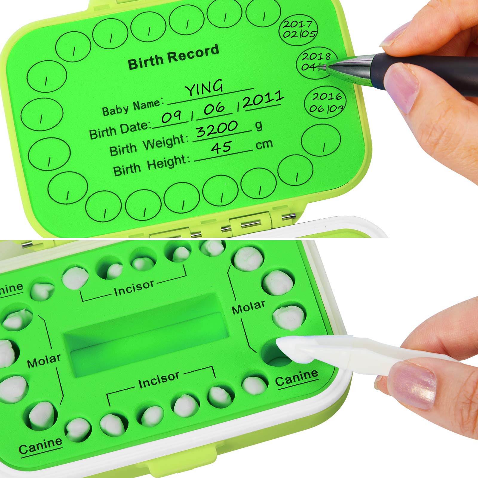 Jetec baby fetal hair container secured for keepsake hair samples