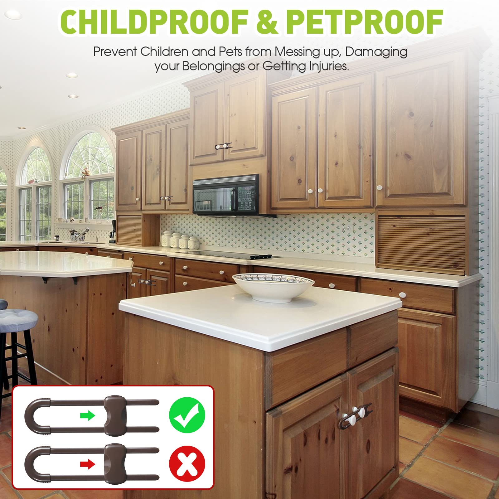 Jetec locks are adjustable up to 4.7 inches apart for knob styles