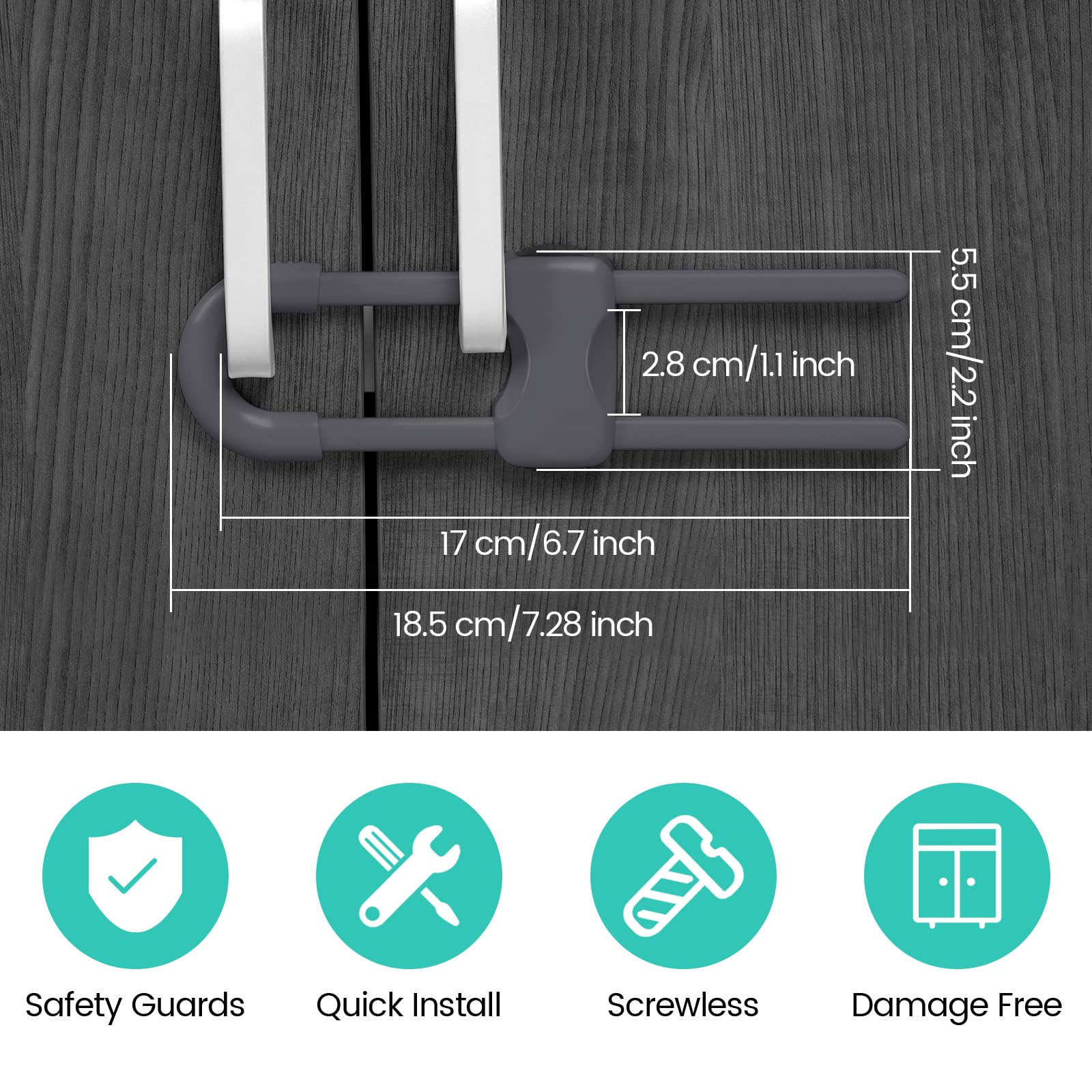 Jetec cabinet locks adjustable knobs demonstrates spacing up to 4.7 inches