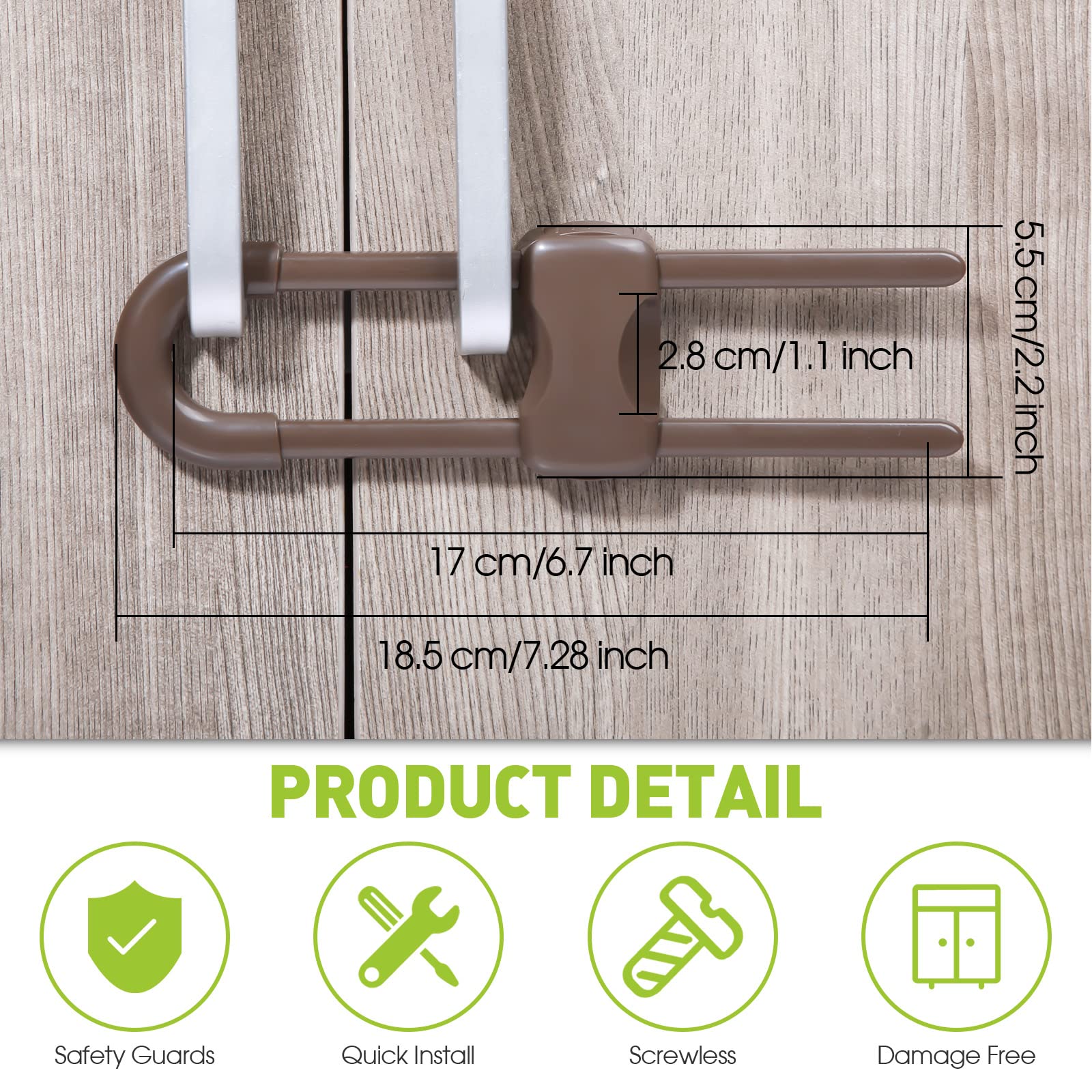 Jetec cabinet locks keep curious kids and pets away from cabinets