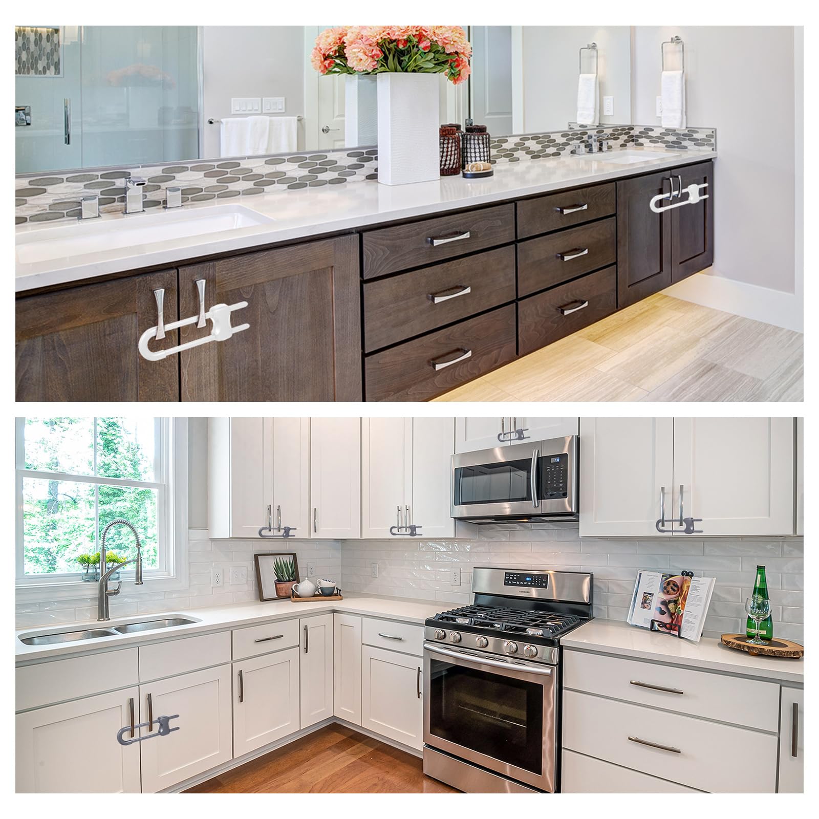 Jetec cabinet locks illustrate mushroom-knob compatibility for versatile installation
