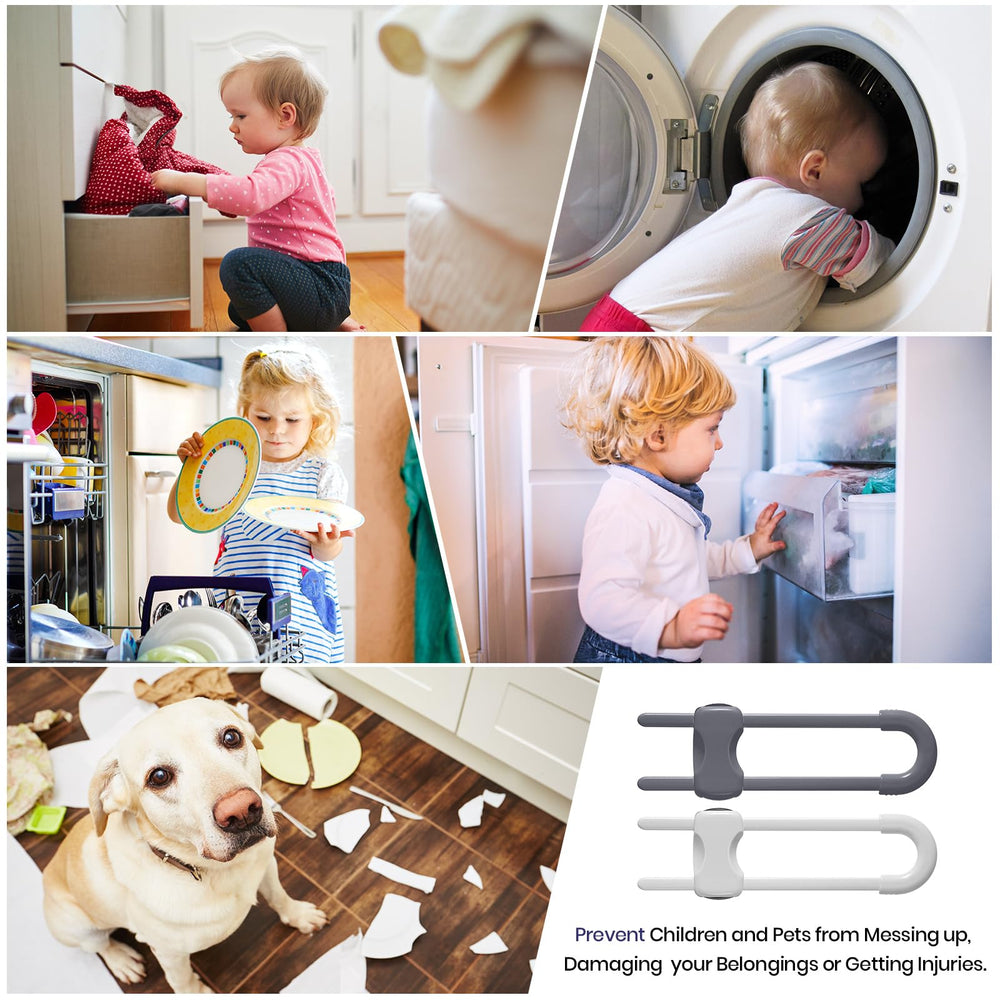 Jetec cabinet locks on pantry and bathroom storage show versatile use