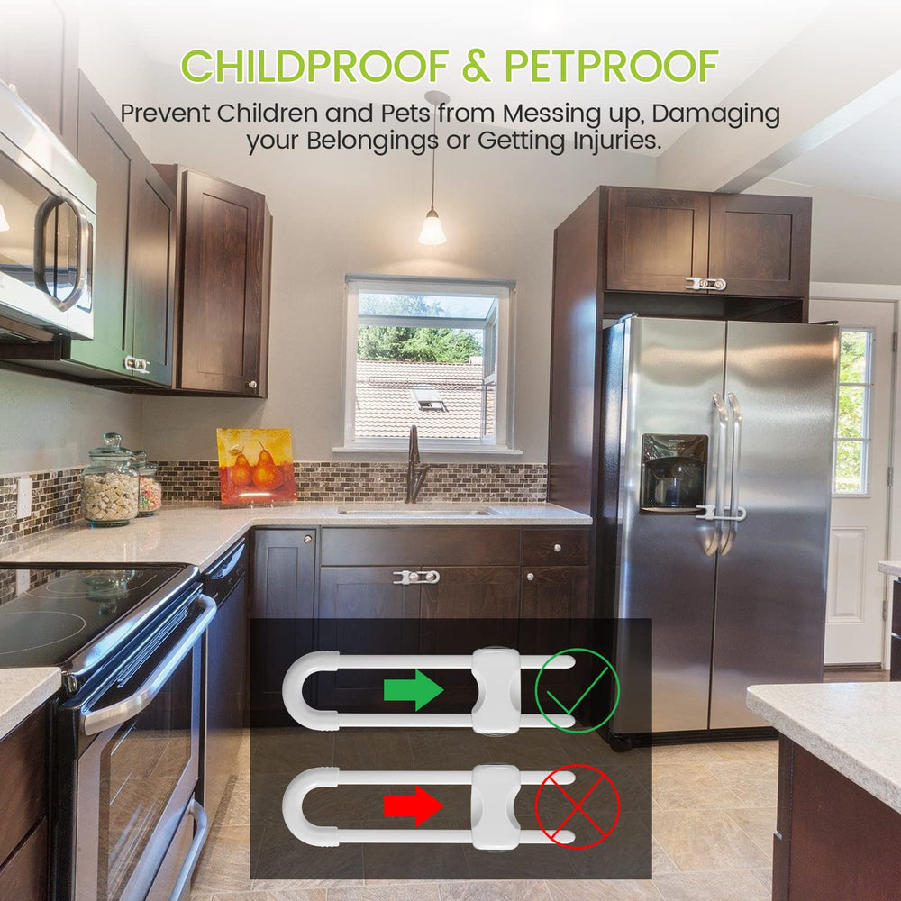 Jetec cabinet locks offer tool-free installation with no drilling or adhesives needed.