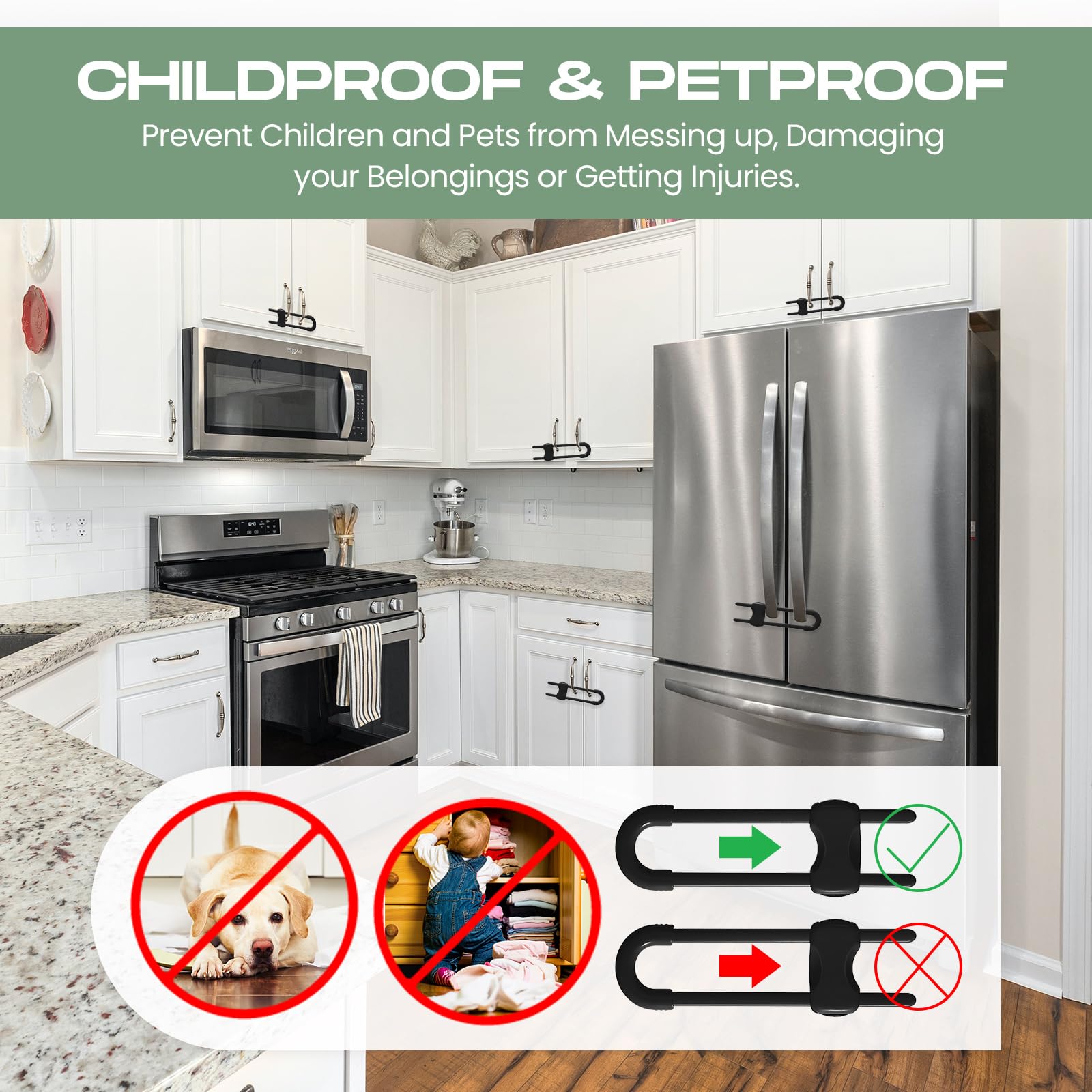 Jetec easy tool-free installation cabinet lock demonstrates quick setup without drilling or tools.