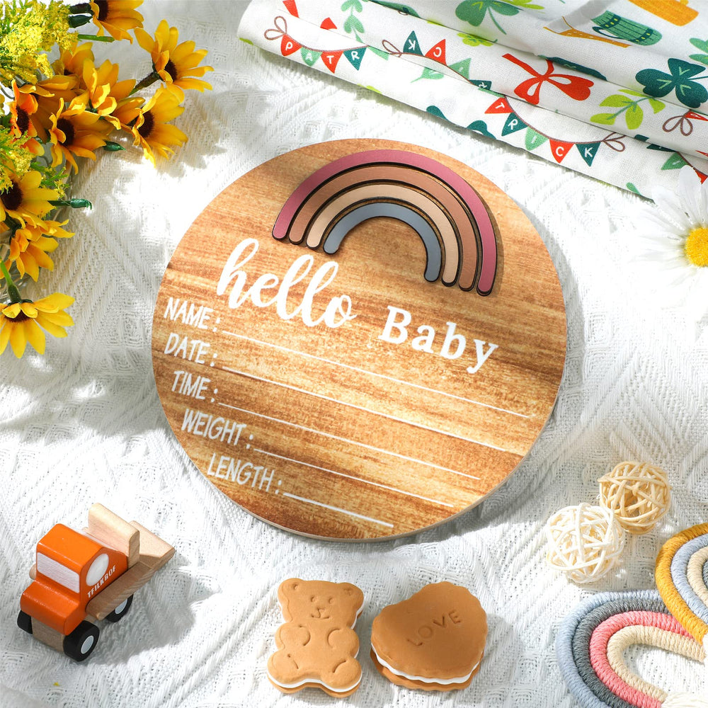 Jetec newborn announcement board serves as a charming hospital photo prop.