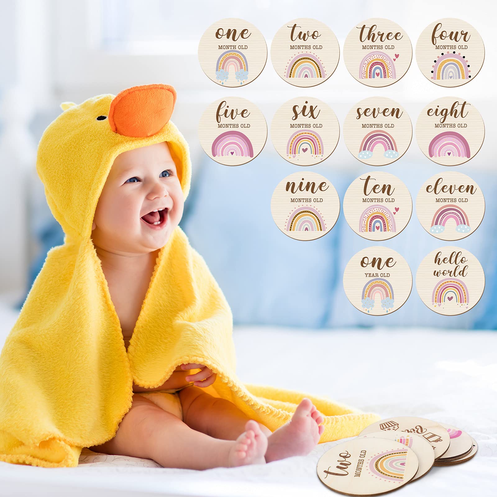 Jetec newborn photo prop wood disc DIY kit for memories