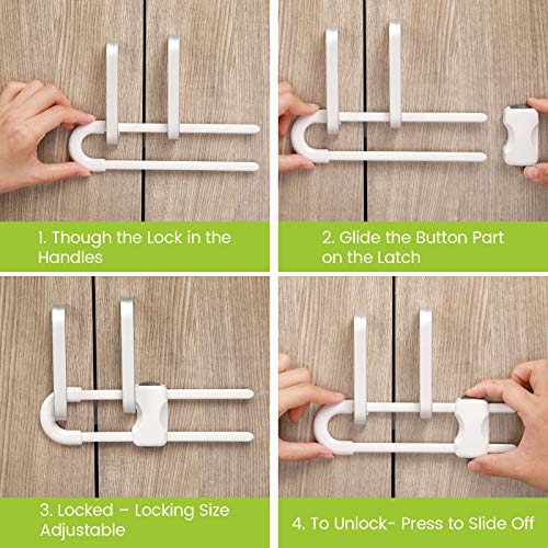 Jetec white cabinet locks blend with decor while keeping curious kids at bay.
