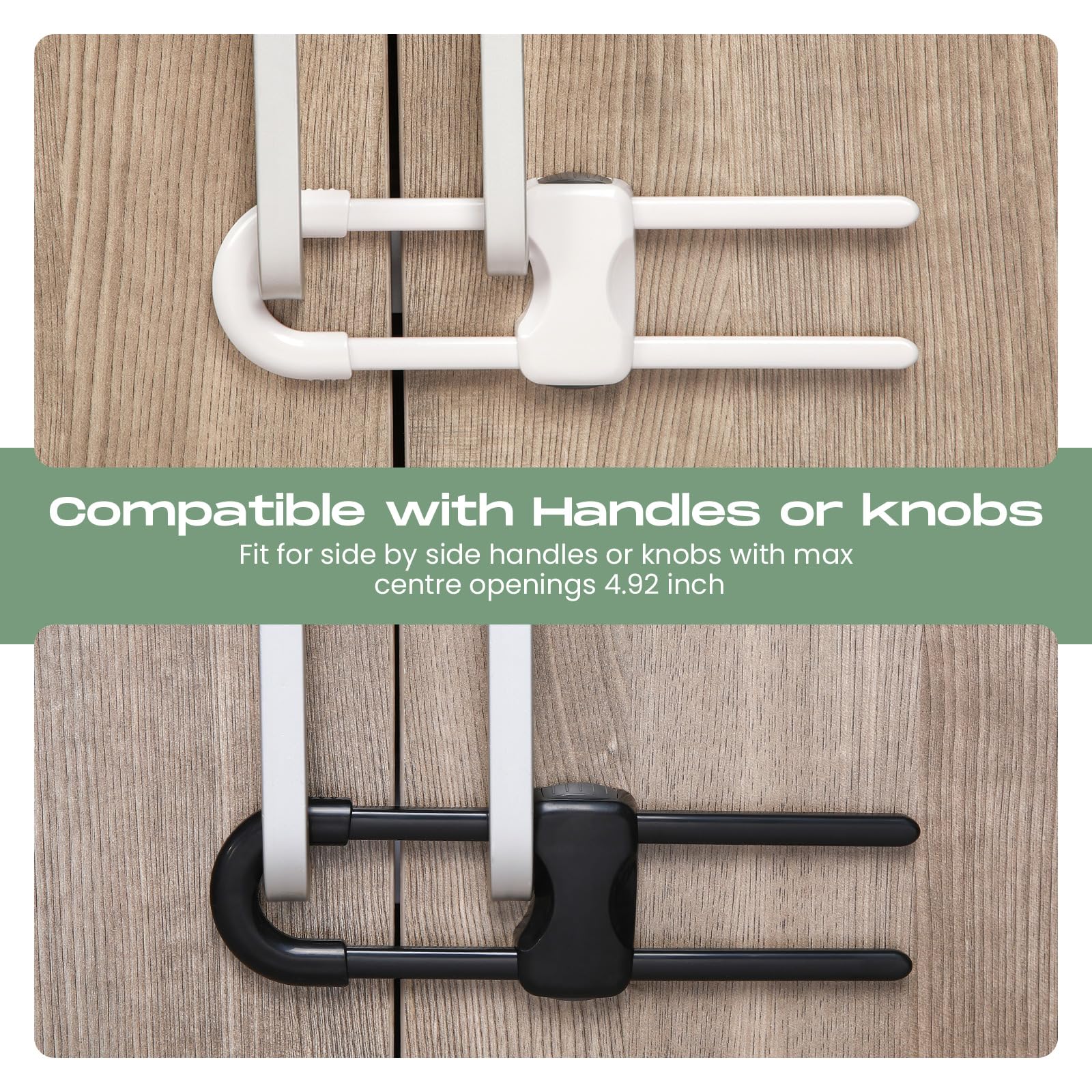 Jetec wide-application cabinet locks work across kitchens, bathrooms, and pantries.