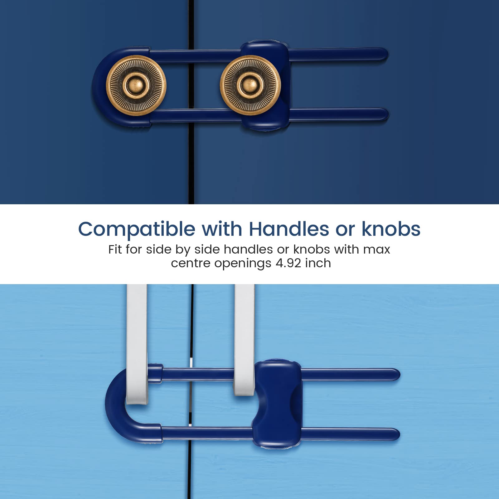 Jetec versatile use on cabinets, pantry, and fridge doors for everyday home safety.