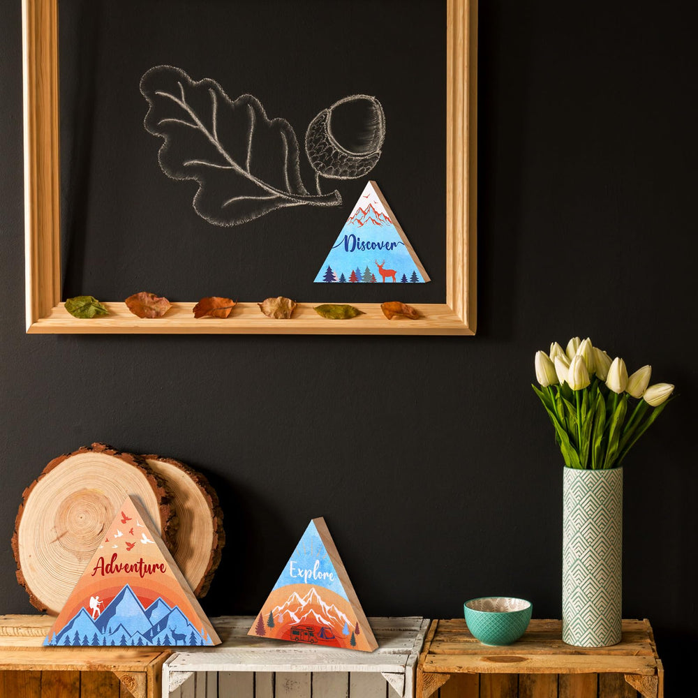 Jetec wooden mountain decor hanging hooks-back enable easy wall mounting