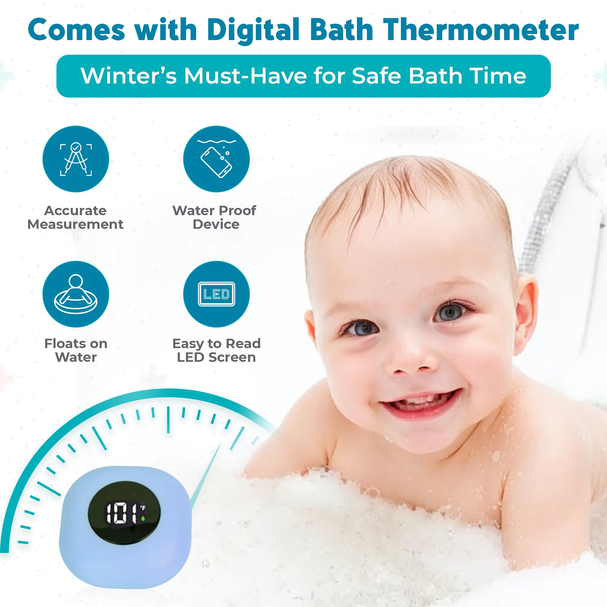 JetFresh bath seat with soft cushion for comfortable baby bath time