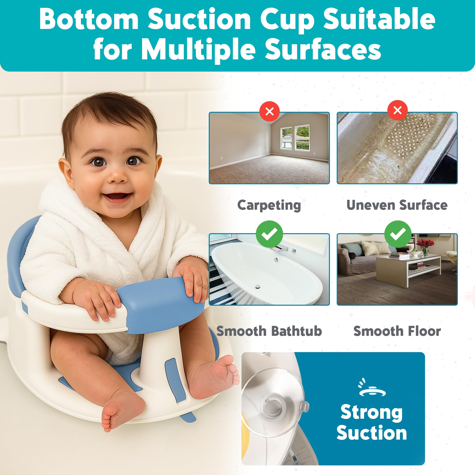 JetFresh bath seat easy to install and remove for flexible use