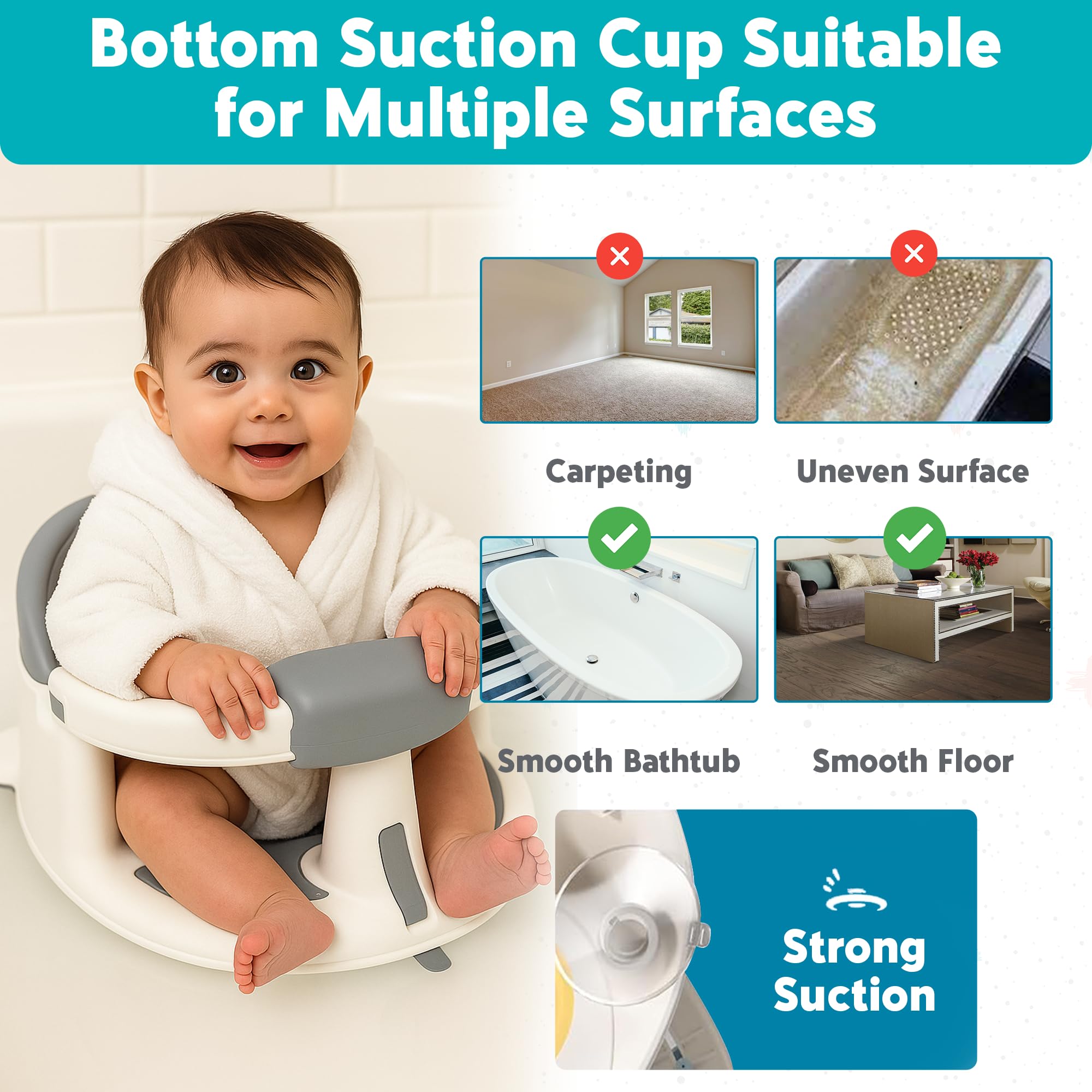 JetFresh bath seat makes a thoughtful baby shower gift idea for new parents.