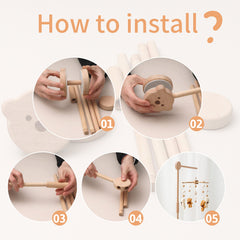 JETMHH adjustable-height crib mobile arm adapts to crib heights for placement