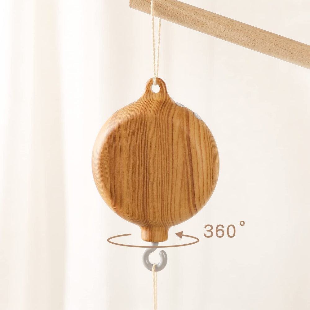 JETM·HH Baby Crib Mobile Musical Box offers 12 lullabies for soothing bedtimes.