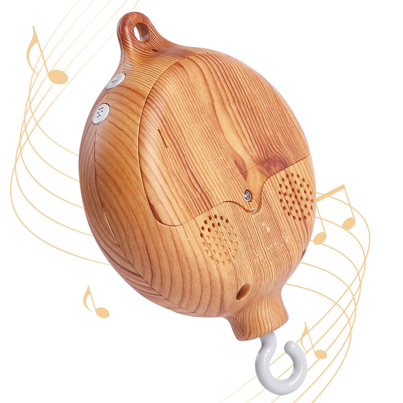 JETM·HH Baby Crib Mobile Musical Box in compact design, ideal for travel and bedtime routines.