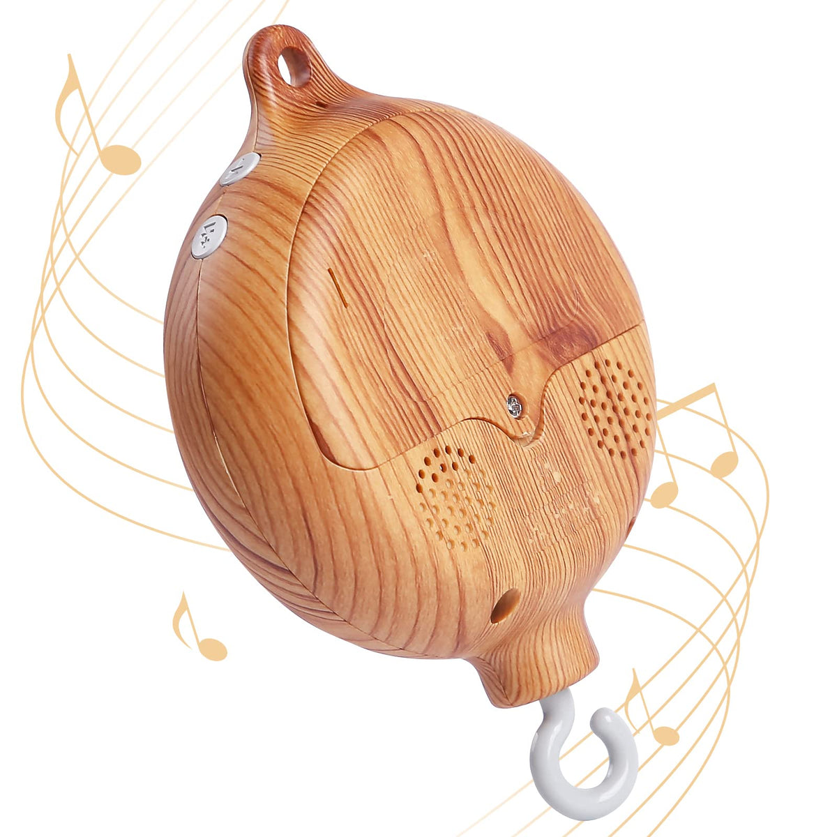 JETM·HH Baby Crib Mobile Musical Box in compact design, ideal for travel and bedtime routines.