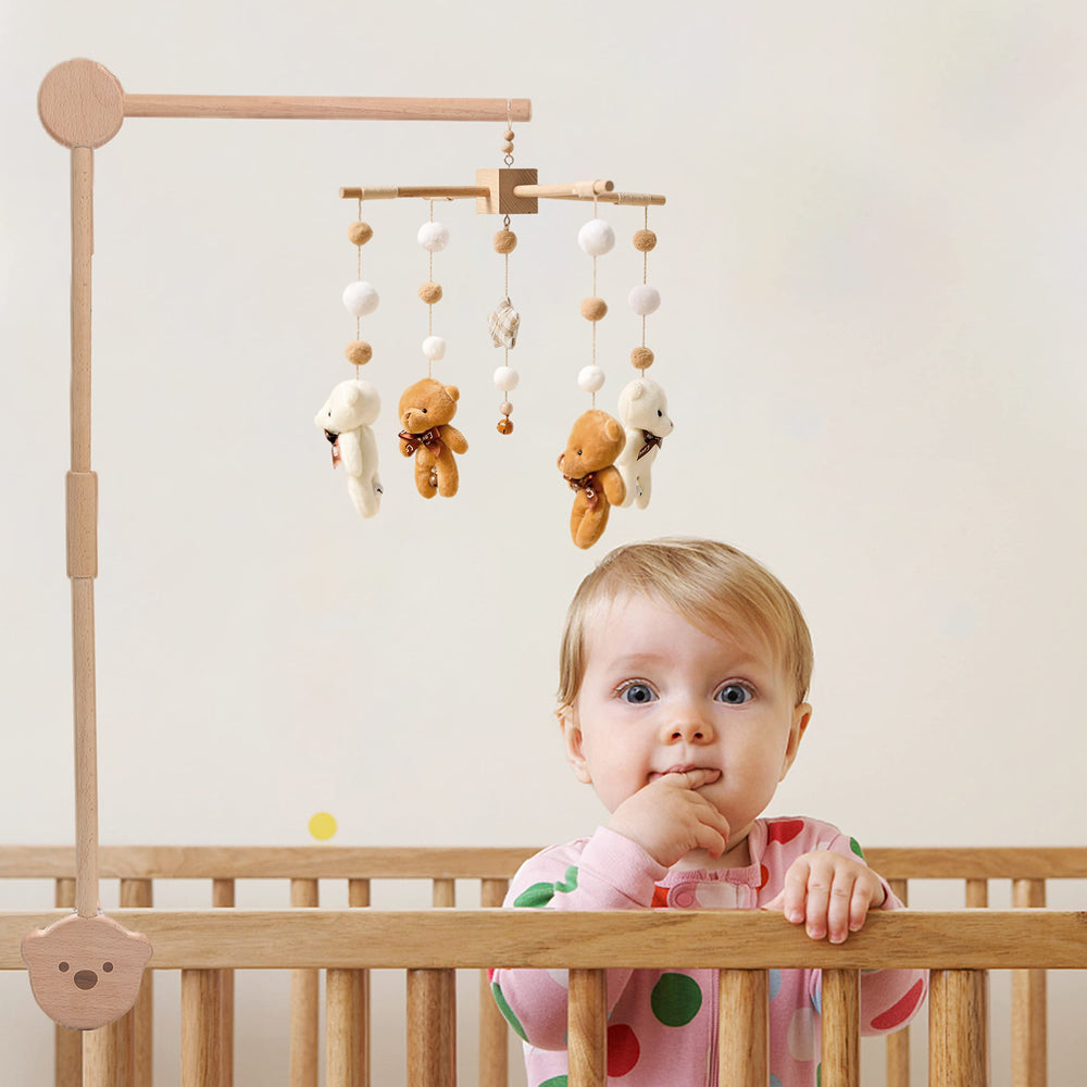 JETMHH nursery-decor wooden arm mount blends with woodland or boho nurseries