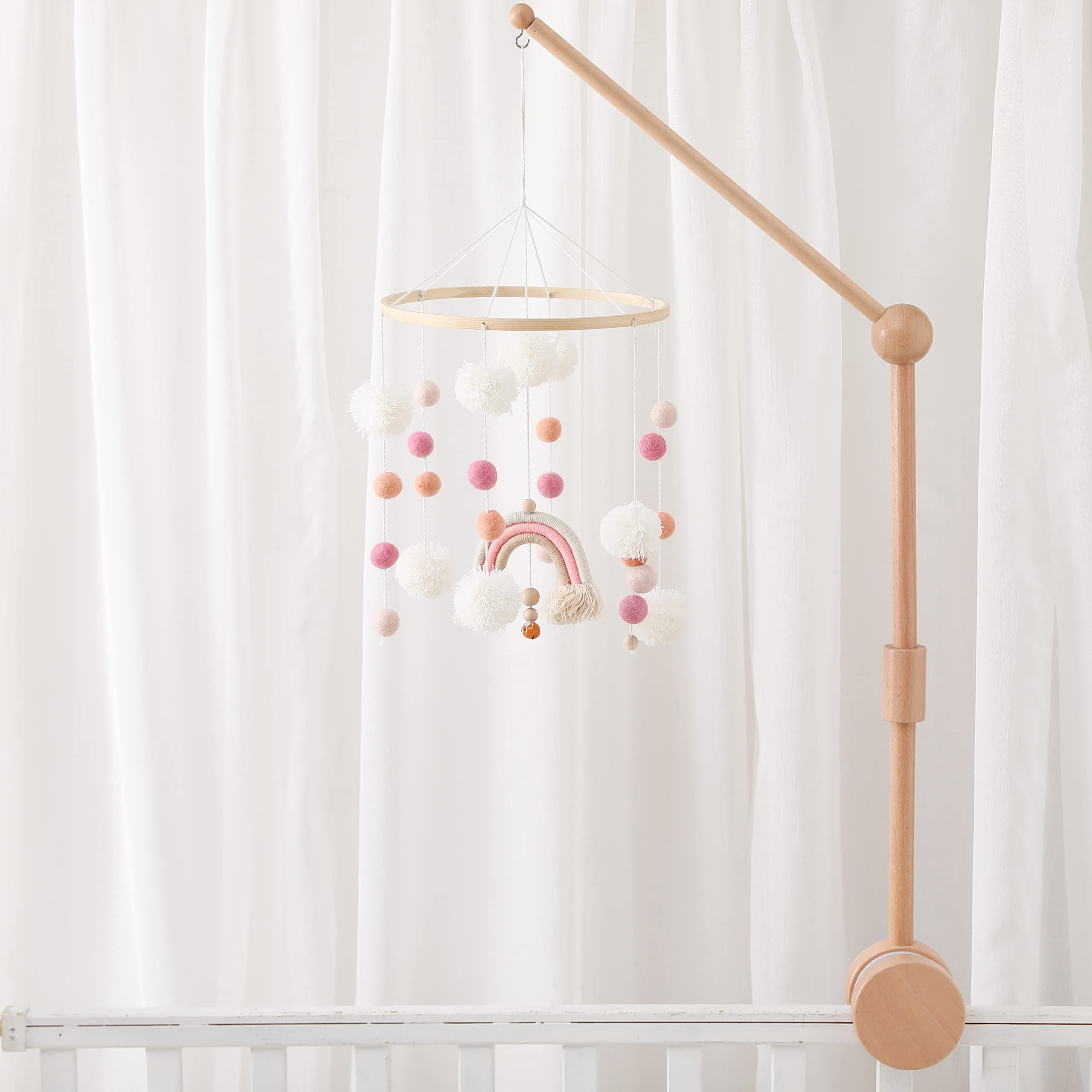 JETM·HH wooden-arm complements woodland and boho nursery decor.