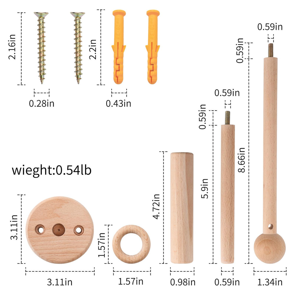 JETM·HH safe wooden mobile arm reduces sharp edges and keeps baby safe.