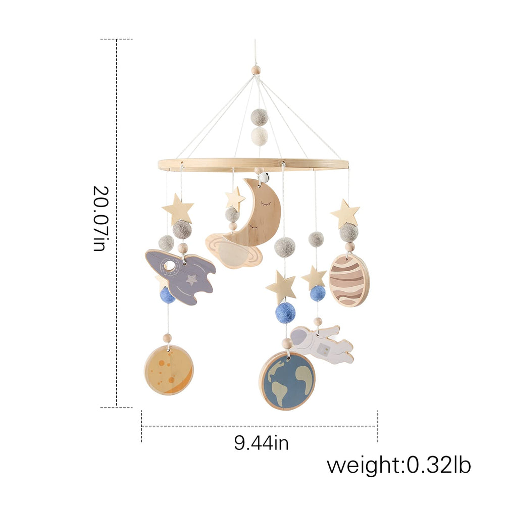 JETM·HH space nursery mobile ceiling-hung setup for easy nursery ambiance.