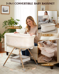 JevrJeur rocking-mode emphasizes gentle soothing to help baby drift asleep.