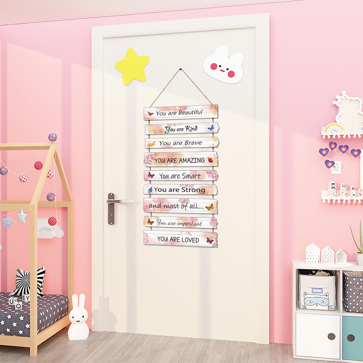 JEVUVU gift-ready kids room decor sign ideal for birthdays and showers.