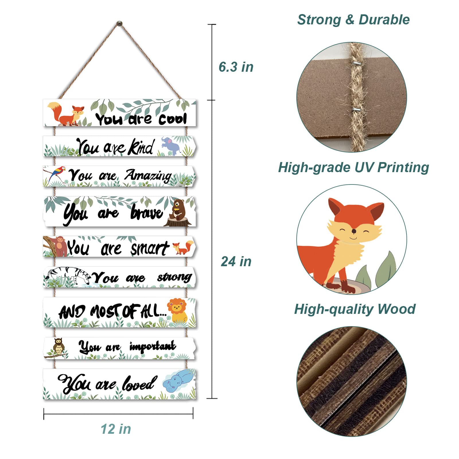 JEVUVU lion in forest wall decor adds bold safari vibe for baby's room.