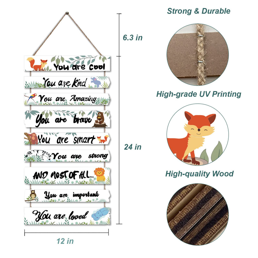 JEVUVU lion in forest wall decor adds bold safari vibe for baby's room.