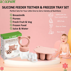 JEXFUN ice nibble freezer tray with small frozen cubes