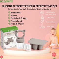 JEXFUN feeder in use promotes independent self-feeding during meals.