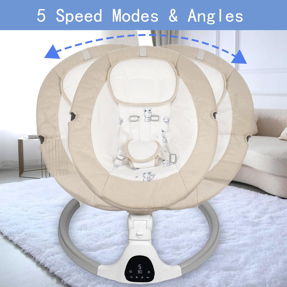 JFOVMCYG baby swing ivory white mosquito net detail for breathable protection