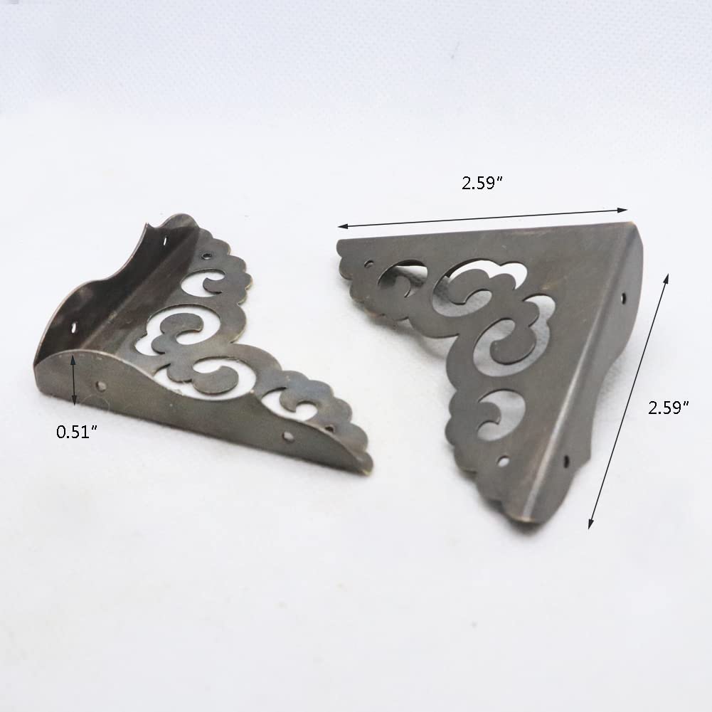 JfwuHap antique-bronze metal corner guards protect wooden surfaces from dings