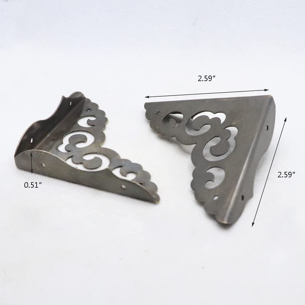 JfwuHap antique-bronze metal corner guards protect wooden surfaces from dings