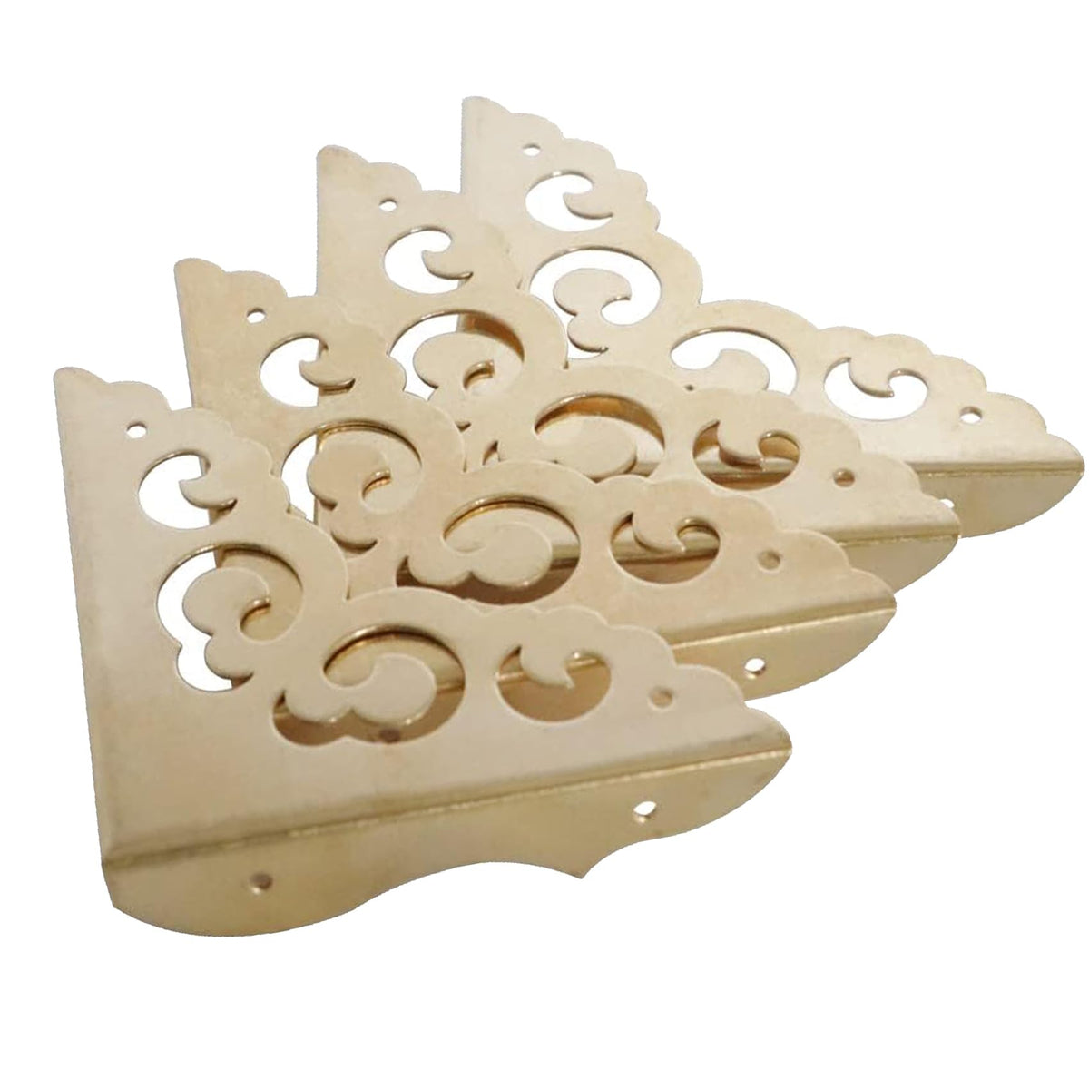 JfwuHap gold metal table corner protector shields corners from scratches with vintage style.