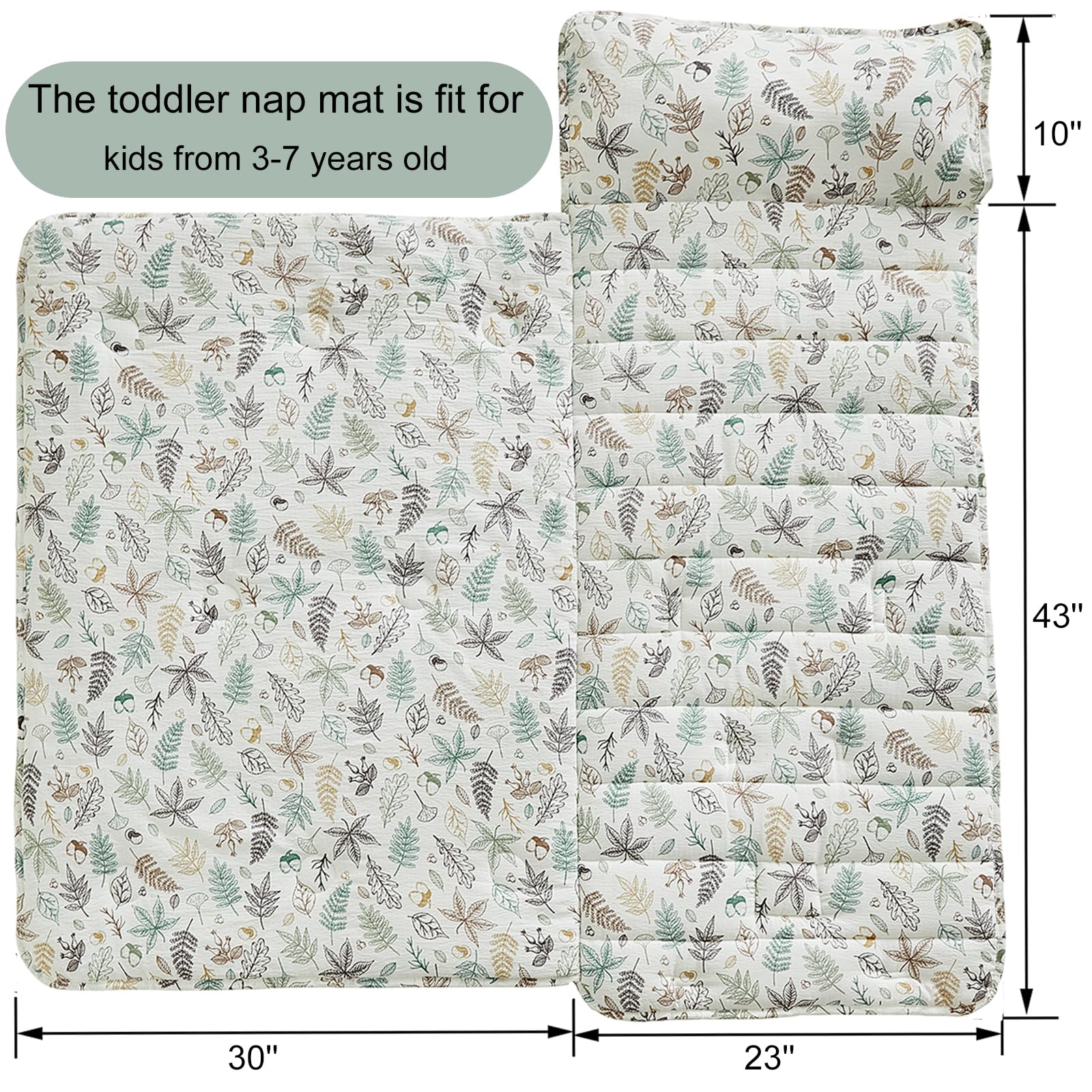 JHCHMX leaf nap mat with removable pillow for naps