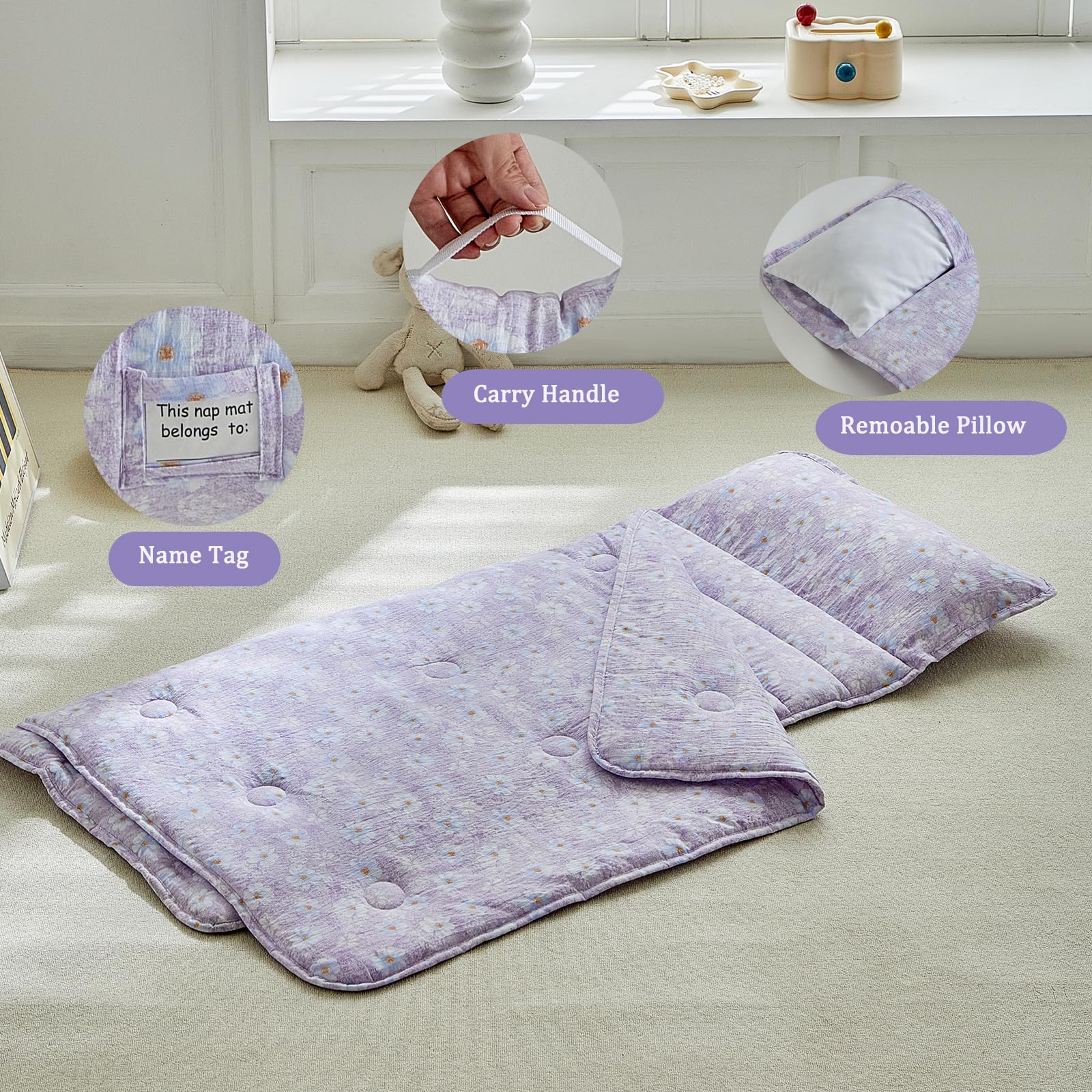JHCHMX nap mat compact fold stores easily in backpacks.