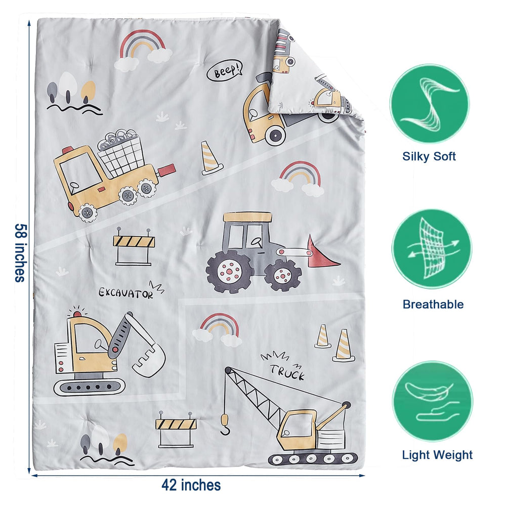 JHCHMX Excavator Pattern Pillowcase adds soft, easy-care comfort.