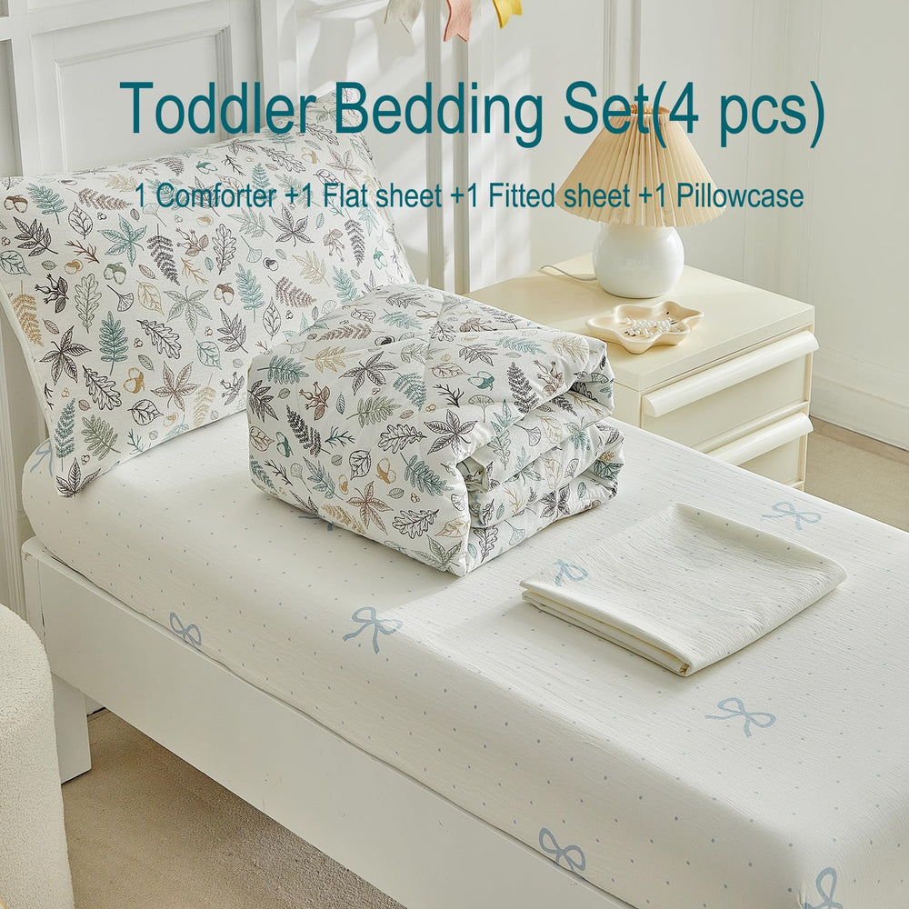 JHCHMX leaves-pattern toddler bedding year-round microfiber comfort