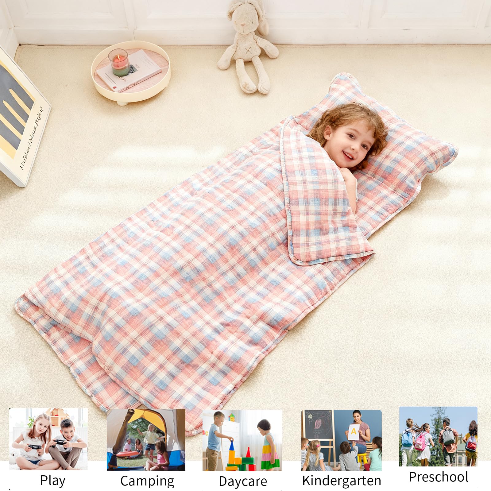 JHCHMX Nap Mat Blanket detail, soft warmth for cozy naps