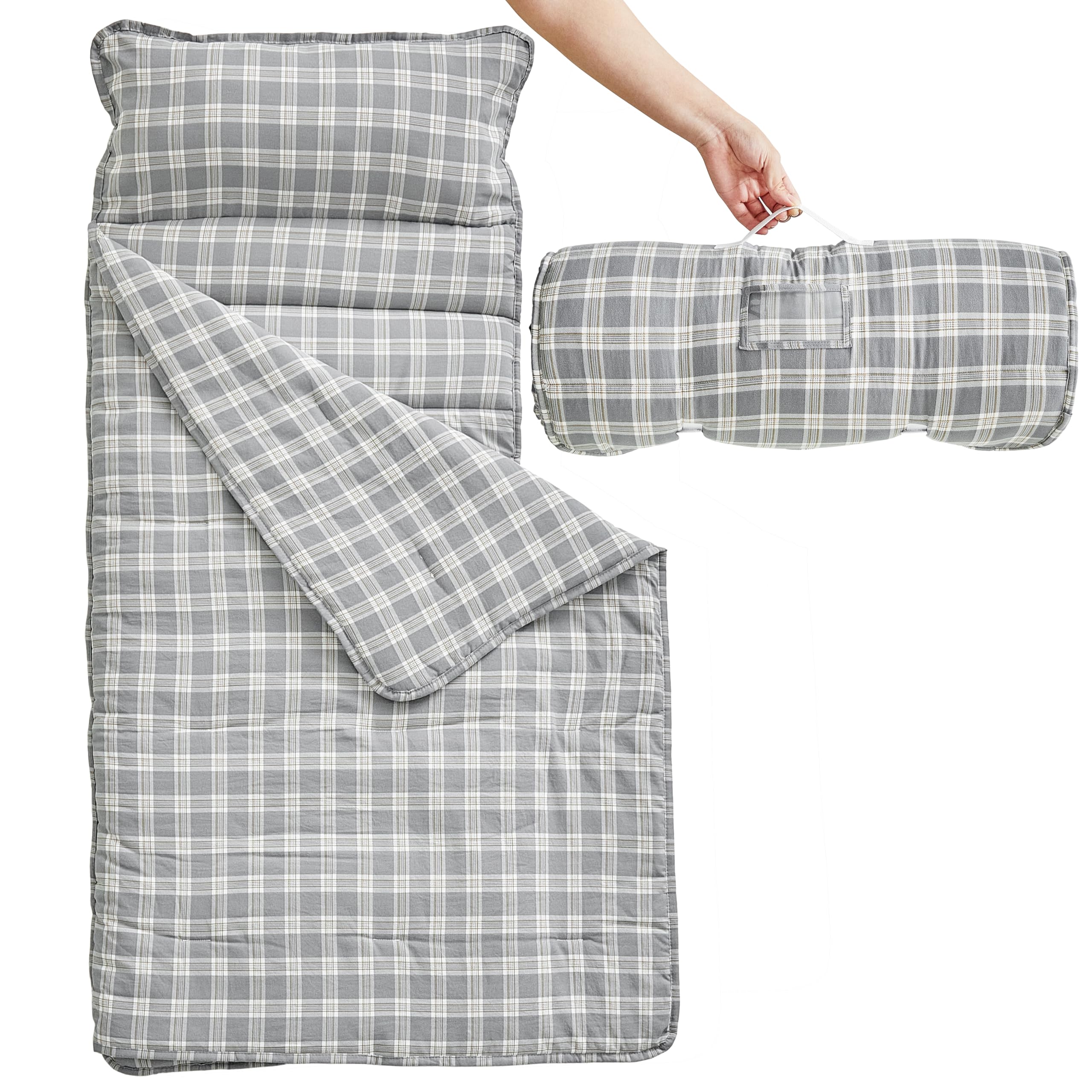 JHCHMX toddler nap mat with pillow delivers ultra-soft comfort for nap time.