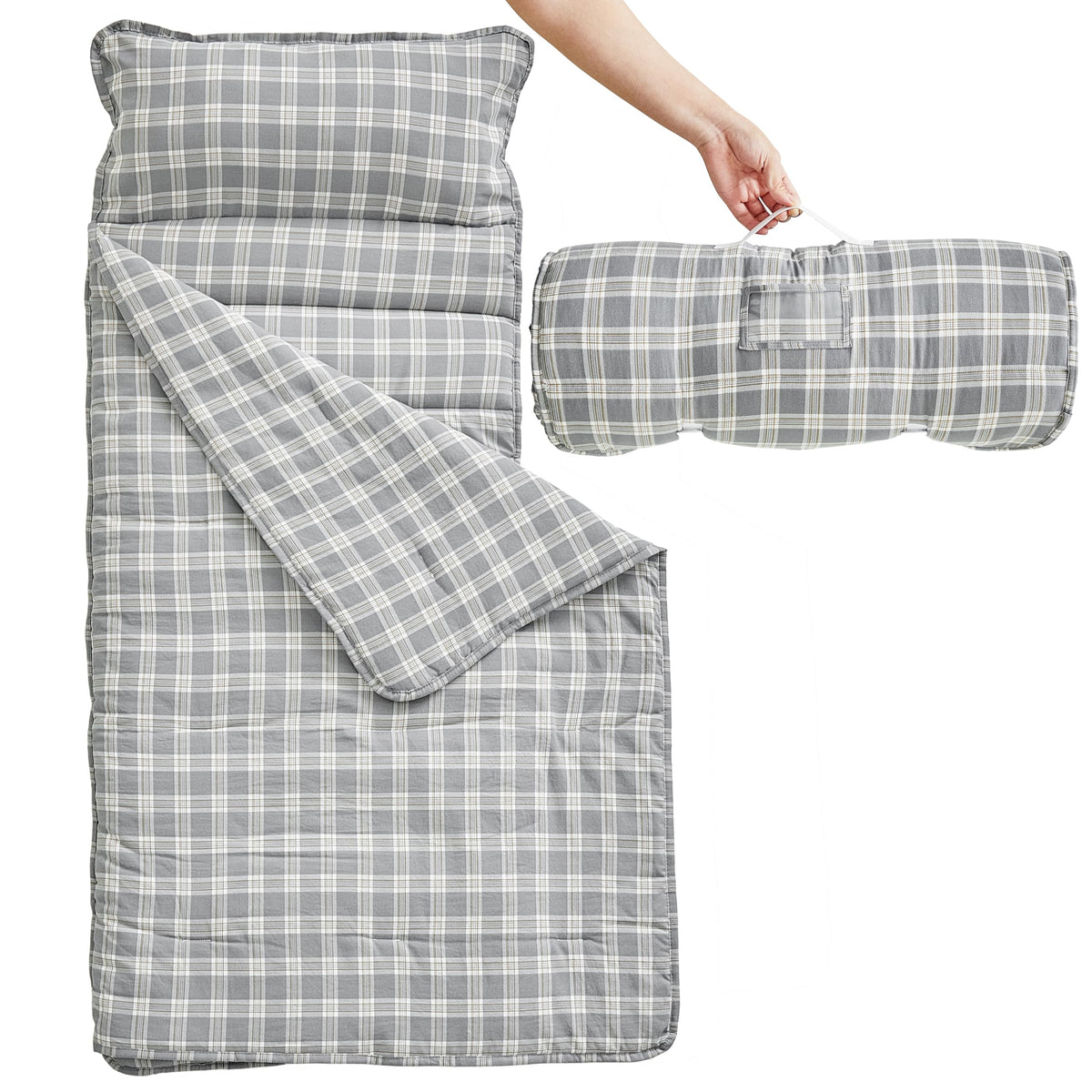 JHCHMX toddler nap mat with pillow delivers ultra-soft comfort for nap time.
