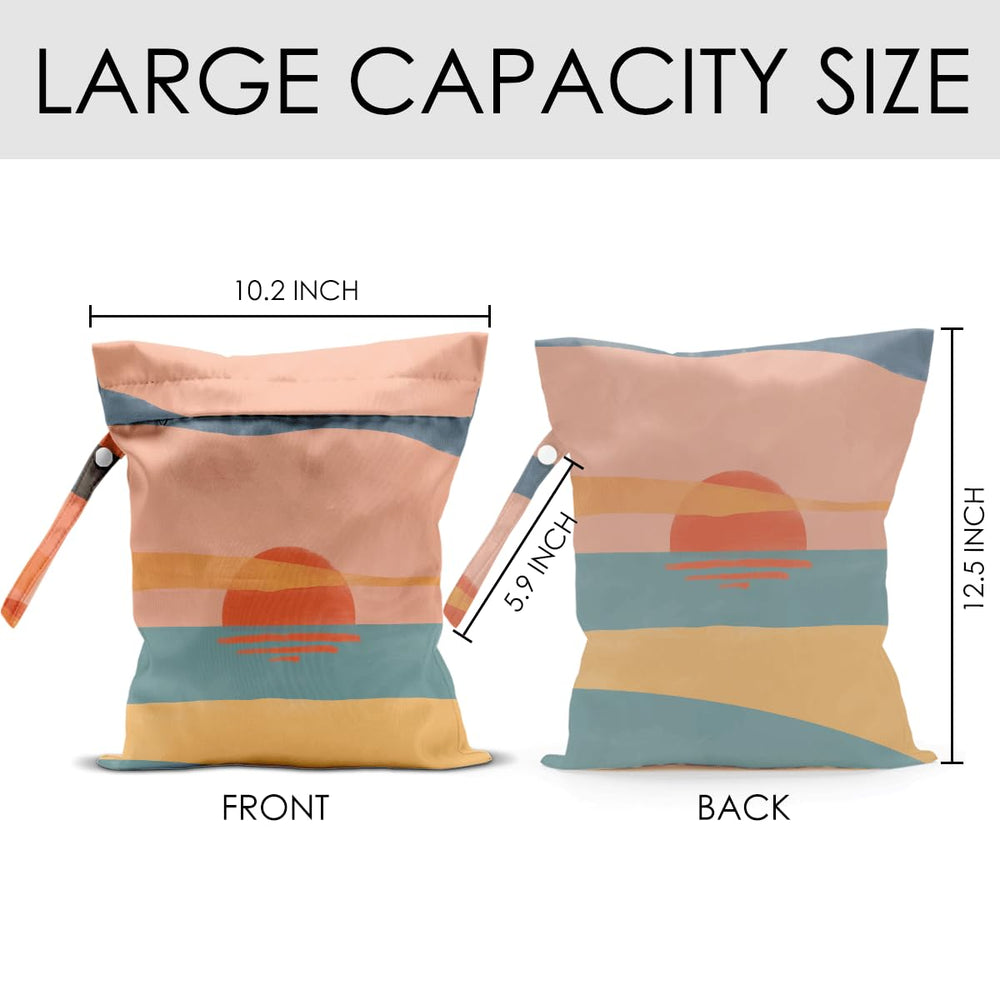 JHFDTY Wet Bag Zipper Detail: sturdy closure prevents leaks during travel and outings.