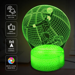JHXLAMP acrylic 3D illusion panel highlights depth and warmth in bedrooms.